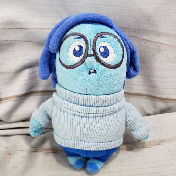 Disney Pixar Inside Out Sadness Plush Stuffed Toy Tomy 9 Inch 2015 - Picture 1 of 12